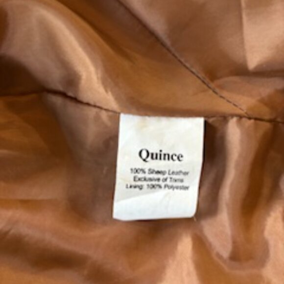 QUINCE Leather Moto Jacket – Cognac Brown – Small – NWOT - Picture 10 of 15